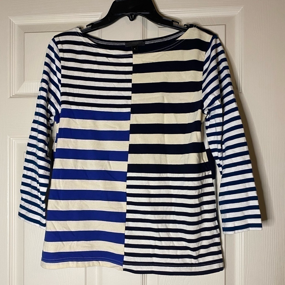 J. Crew ColorBlock Stripe Women’s Top New Without Tags